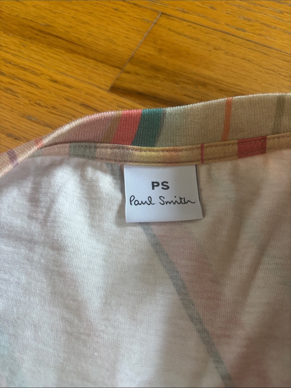 PAUL SMITH Organic Cotton Swirl Pattern T-Shirt Made in Portugal - Picture 3 of 7